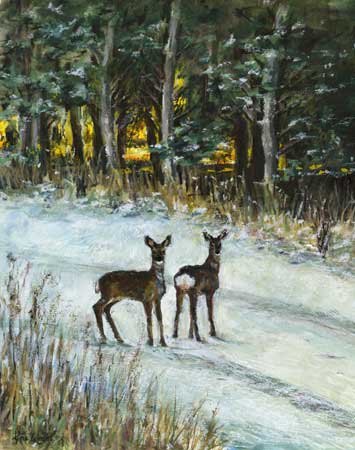 Early Snow, Forgan, Mixed Media