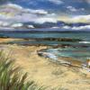 Paddling At Kingsbarns, Pastel